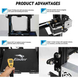 Official Creality Ender 3 Pro 3D Printer with Removable Build Surface Plate and Branded Power Supply, FDM 3D Printers for DIY Home and School Printing Size 8.66x8.66x9.84 inch