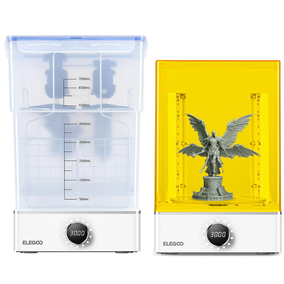 Mercury X Bundle Wash And Cure Station Set, Newly Design Separate Washing Machine And UV Resin Curing Machine For LCD/DLP/SLA Saturn Mars Photon S Photon Mono 3D Printed Models