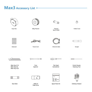 QIDI MAX3 3D Printer, High-Speed Large Size 3D Printers, 600mm/s Fast Print, Fully Auto Leveling, 65 Chamber Heat, All-Around & High Precision Industrial Grade, Large Printing Size 12.812.812.4"