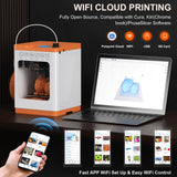 Upgraded Tina2S 3D Printer, 3D Printers WiFi Cloud Printing Auto Bed Leveling, Fully Assembled Mini 3D Printers For Beginners, Silent Print, Fully Open Source DIY 3D Printers For Home, School