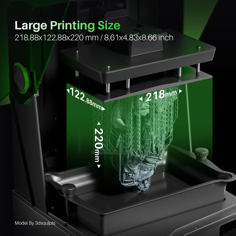 Saturn 4 Resin 3D Printer, 10" 12K HD Mono LCD, Smart Automatic Leveling, AI Print Monitoring, Large Printing Volume 8.62 X 4.84 X 8.66 Inches