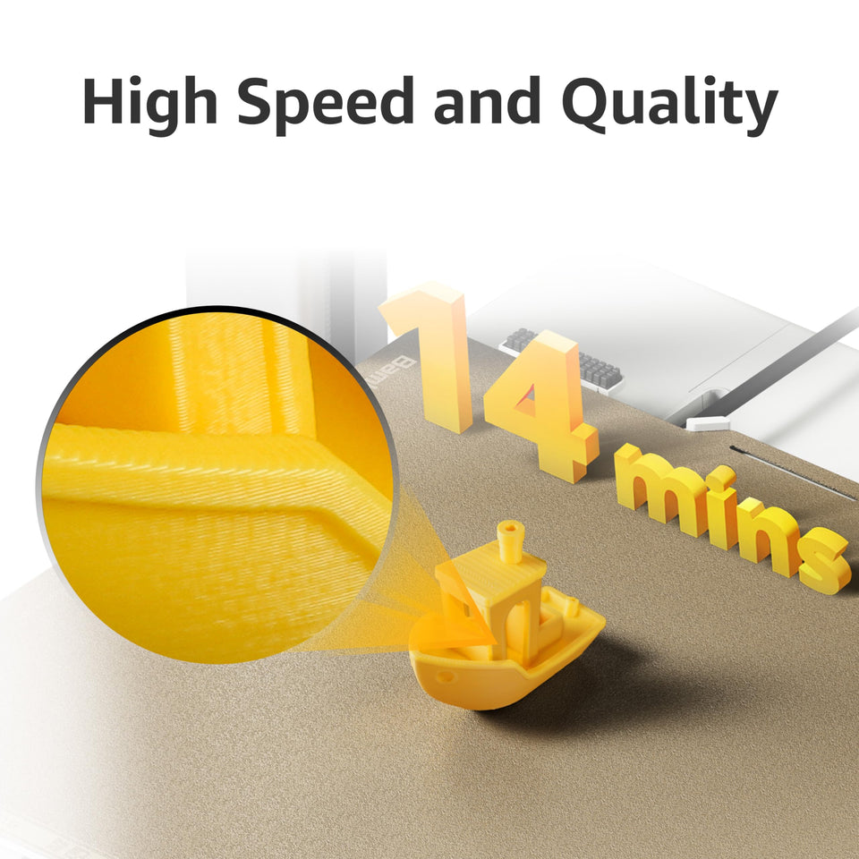 Bambu Lab A1 Mini 3D Printer, Support Multi-Color 3D Printing, Set Up In 20 Mins, High Speed & Precision, Full-Auto Calibration & Active Flow Rate Compensation, 48 dB Quiet FDM 3D Printers