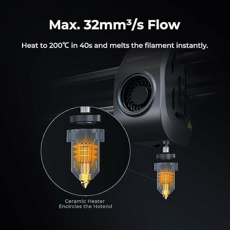 Creality K1 Max 3D Printer, 600mm/s Max High-Speed 3D Printers with Auto Leveling, Dual Cooling, Smart AI Function and Out-of-The-Box, Large Printing Size 11.8x11.8x11.8in