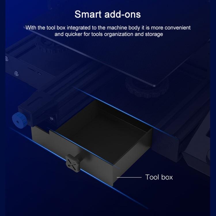 CREALITY Ender-3 V2 Craborundom Glass Platform Ultra-silent DIY 3D Printer, Print Size : 22 x 22 x 25cm, AU Plug