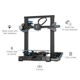 CREALITY Ender-3 V2 Craborundom Glass Platform Ultra-silent DIY 3D Printer, Print Size : 22 x 22 x 25cm, AU Plug