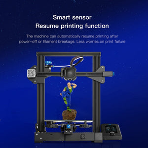 CREALITY Ender-3 V2 Craborundom Glass Platform Ultra-silent DIY 3D Printer, Print Size : 22 x 22 x 25cm, AU Plug