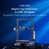 CREALITY Ender-3 Max Smart Sensor Dual Cooling Fans DIY 3D Printer, Print Size : 30 x 30 x 34cm, UK Plug