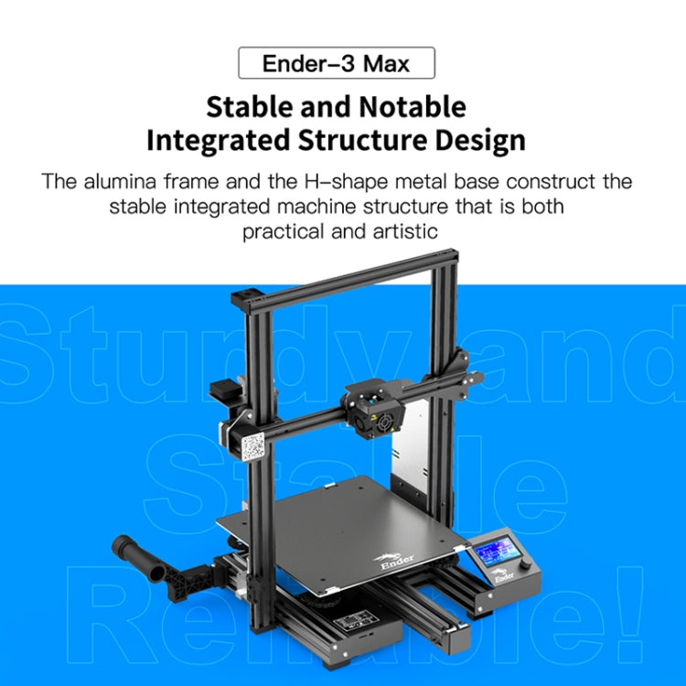 CREALITY Ender-3 Max Smart Sensor Dual Cooling Fans DIY 3D Printer, Print Size : 30 x 30 x 34cm, UK Plug
