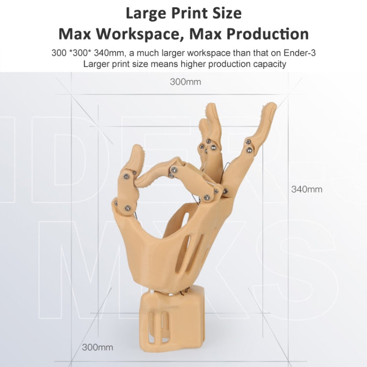 CREALITY Ender-3 Max Smart Sensor Dual Cooling Fans DIY 3D Printer, Print Size : 30 x 30 x 34cm, UK Plug